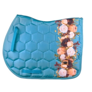 Czaprak Nova turkus/ róże brąz